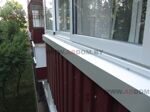 Рама раздвижная металлическая на навесном балконе Отлив, металлическая рама на балкон
