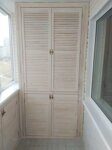 Жалюзийные шкафы на балкон  деревянная мебель - заказать